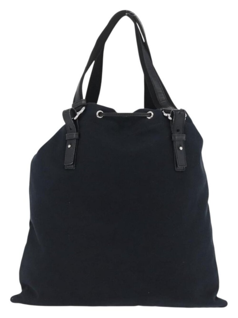 SAINT LAURENT Tote Bag Canvas Black Silver 121631 Auth ka2353 - Picture 3 of 16